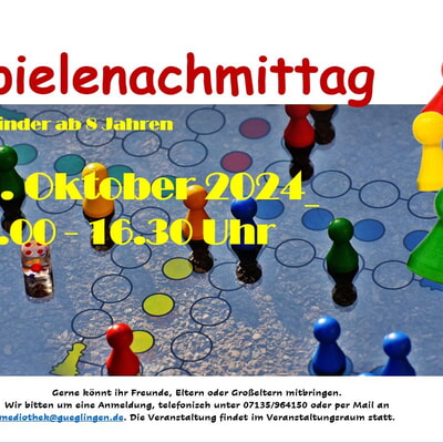 Spielenachmittag der Mediothek Güglingen